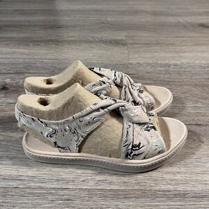NWOT Clarks  Women's Sandals Romantic Lilac Twisted Knot Summer Neutral 8 Gray